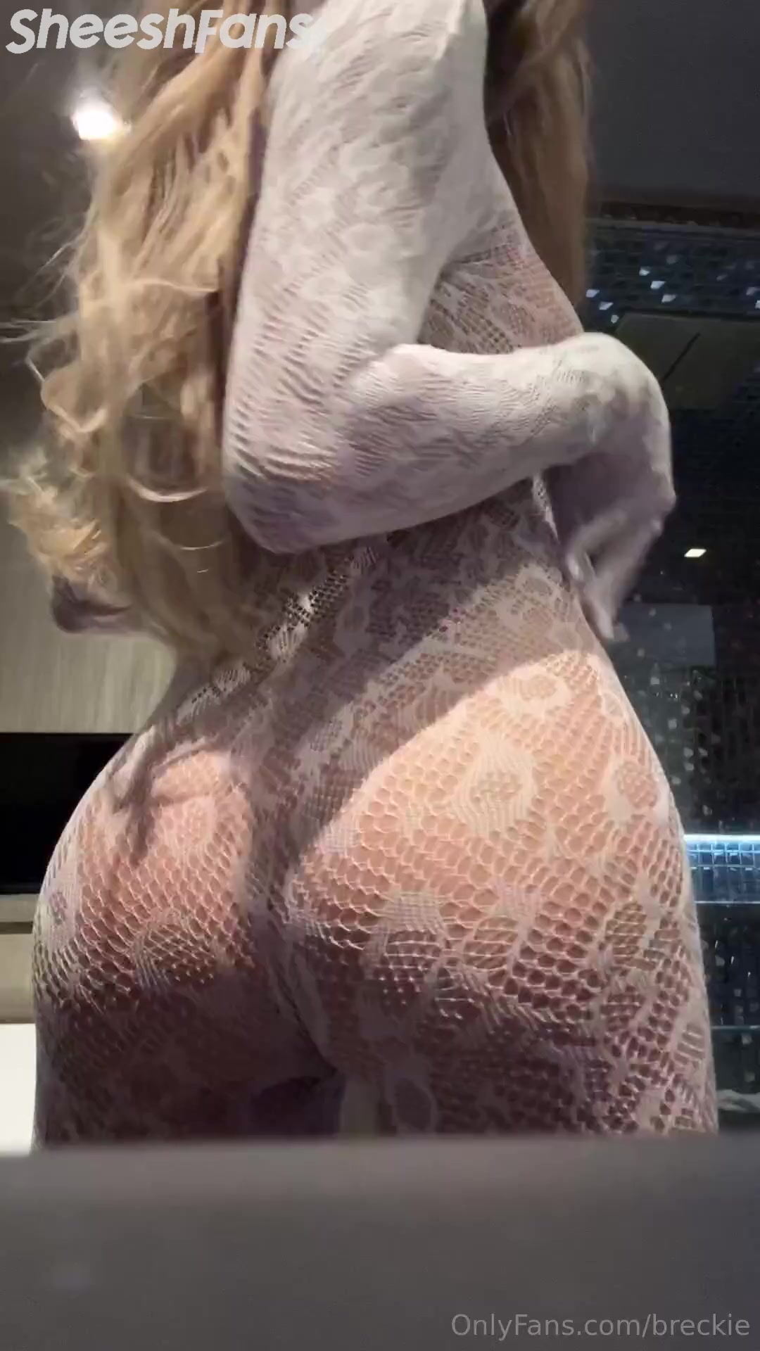 Breckie Hill $200 Onlyfans PPV teasing booty and nipple in white seethrough dress